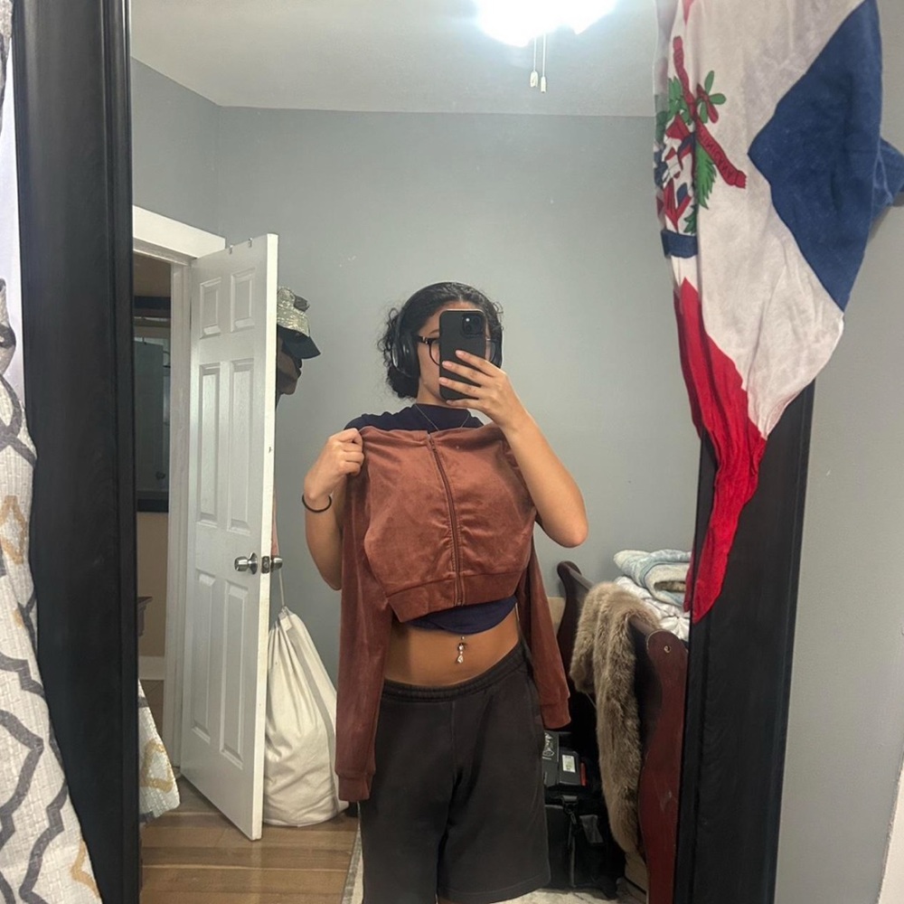Brown Zip-Up Hoodie